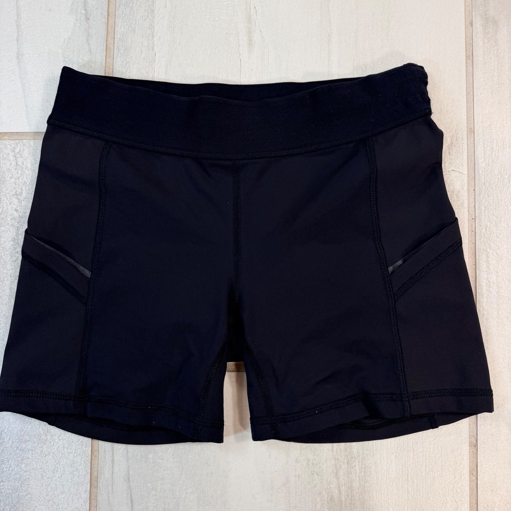 Lululemon Athletica Black Athletic Running Shorts with Pockets Size 4
